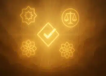 اثبات صداقت پیامبر اسلام از طریق دشواری حفظ ظاهر در محیط کوچک مکه و مدینه تصویر مفهومی انتزاعی درباره اثبات صداقت پیامبر اسلام